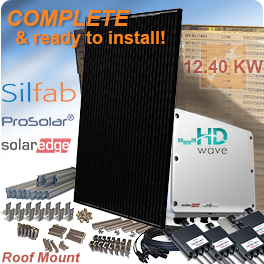 12.4 KW Silfab sla - m310太阳能电池板系统