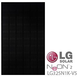 LG氖2 LG325N1K-V5全黑的太阳能电池板