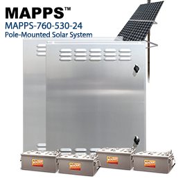 530年800 w 24 vdc ahr Side-of-Pole安装外壳太阳系