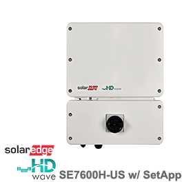 SolarEdge SE7600H-US逆变器w / SetApp